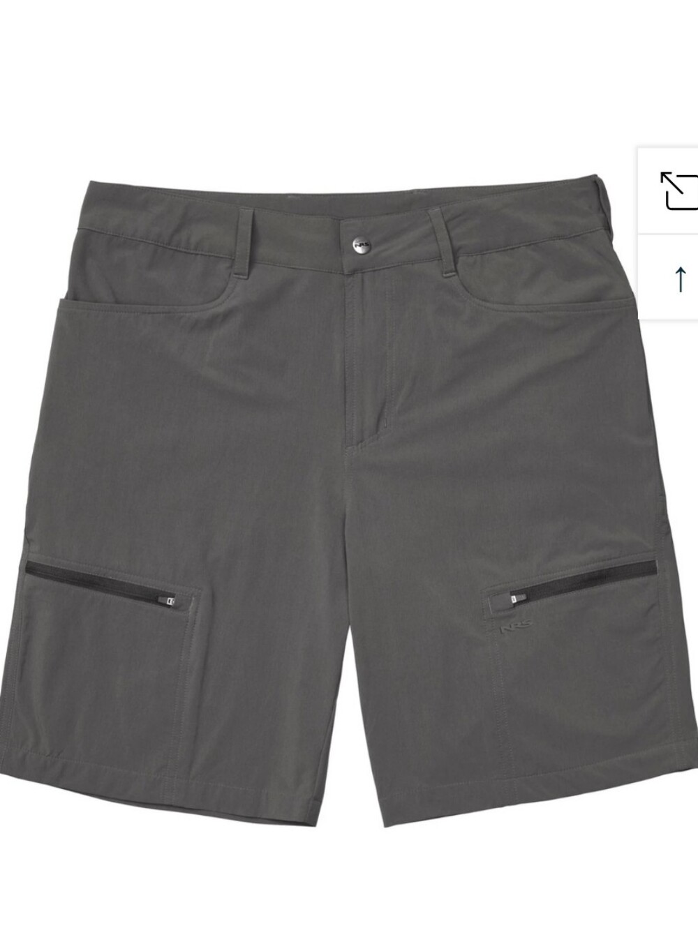 NRS Men's Gray Guide Paddling Fishing Shorts Size 36